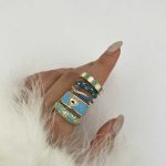 انگشتر طرحدار قلبی کد 310825