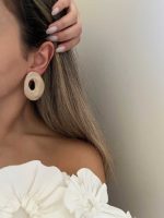 گوشواره LOOP صدفی کد 310839 - Image 3