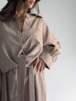 ست شومیز و شلوار جلو گره پیله ای کد 160913 - Image 2