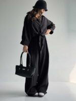 ست شومیز و شلوار جلو گره پیله ای کد 160913 - Image 11