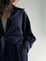 ست شومیز و شلوار جلو گره پیله ای کد 160913 - Image 14