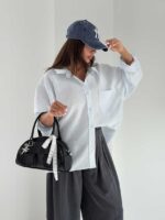 شومیز تک جیب شانتون کد 220658 - Image 5