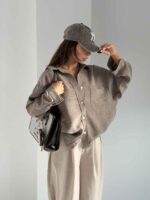 شومیز تک جیب شانتون کد 220658 - Image 25