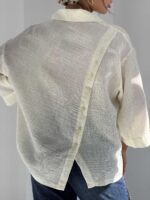 شومیز حریر پشت دکمه کد 220669 - Image 15