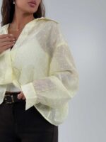 شومیز جلو گره MIU MIU کد 220646 - Image 9