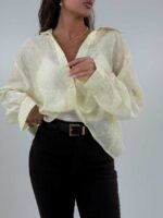 شومیز جلو گره MIU MIU کد 220646 - Image 10