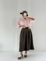 شومیز شیشه ای تک جیب کد 220653 - Image 6