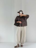 شومیز شیشه ای تک جیب کد 220653 - Image 10