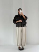 شومیز شیشه ای تک جیب کد 220653 - Image 14