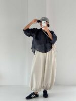 شومیز شیشه ای تک جیب کد 220653 - Image 16