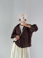 شومیز شیشه ای پیله ای کد 220666 - Image 26
