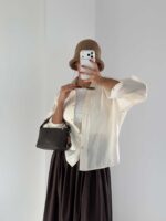 شومیز شیشه ای پیله ای کد 220666 - Image 22