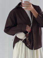 شومیز شیشه ای پیله ای کد 220666 - Image 19