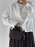 شومیز شیشه ای پیله ای کد 220666 - Image 15