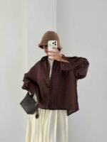 شومیز شیشه ای پشت چاک کد 220665 - Image 18