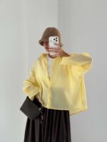 شومیز شیشه ای پشت چاک کد 220665 - Image 2