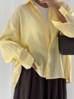 شومیز شیشه ای پشت چاک کد 220665 - Image 3