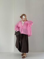شومیز شیشه ای پشت چاک کد 220665 - Image 14