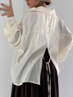 شومیز شیشه ای پشت چاک کد 220665 - Image 20