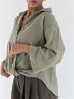 شومیز کنفی جلو گره کد 220672 - Image 2