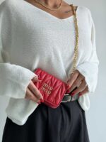 مینی کیف چروک MIU MIU کد 280522 - Image 3