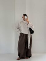 شومیز راه راه 2 تیکه کد 220673 - Image 3