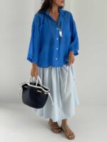شومیز شیشه ای 2 جیب کد 220684 - Image 2