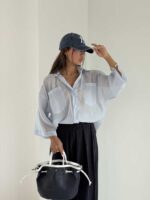 شومیز شیشه ای 2 جیب کد 220684 - Image 21