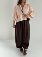 شومیز راه راه باکسی کد 220697 - Image 4