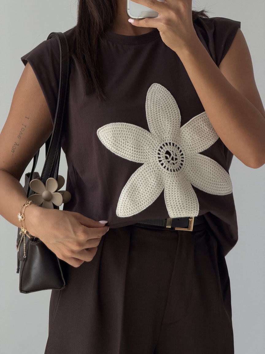 IMG_3175 تیشرت QUZU FLOWER کد 180731 - Image 1