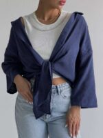 ست شومیز و کراپ کنفی کد 160926 - Image 3