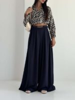 شلوار کمرکش بنددار کد 102304 - Image 7