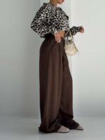 شلوار ویسکوز بنددار کد 102312 - Image 8