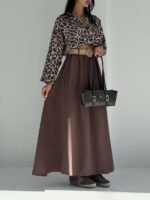 دامن بلند کمربند حصیری کد 102309 - Image 10