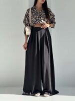 شلوار کمرکش بنددار کد 102304 - Image 13