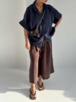 شومیز دکمه مخفی کد 220688 - Image 11