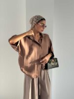 شومیز دکمه مخفی کد 220688 - Image 22