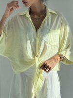 شومیز جلو گره راه راه سارینا کد 220714 - Image 7