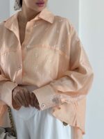 شومیز نگینی پاپیونی کد 220709 - Image 3