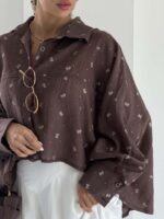 شومیز نگینی پاپیونی کد 220709 - Image 19