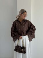 شومیز نگینی پاپیونی کد 220709 - Image 20