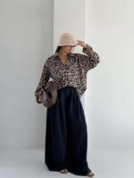 شومیز یقه هفت پلنگی کد 220715 - Image 2
