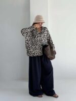 شومیز یقه هفت پلنگی کد 220715 - Image 6