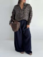 شومیز یقه هفت پلنگی کد 220715 - Image 13
