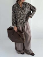 شومیز یقه هفت پلنگی کد 220715 - Image 19