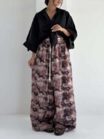 ست شومیز و شلوار طرح گل کد 160954 - Image 16