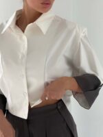 ست شومیز و شلوار پشت دکمه کد 160953 - Image 3