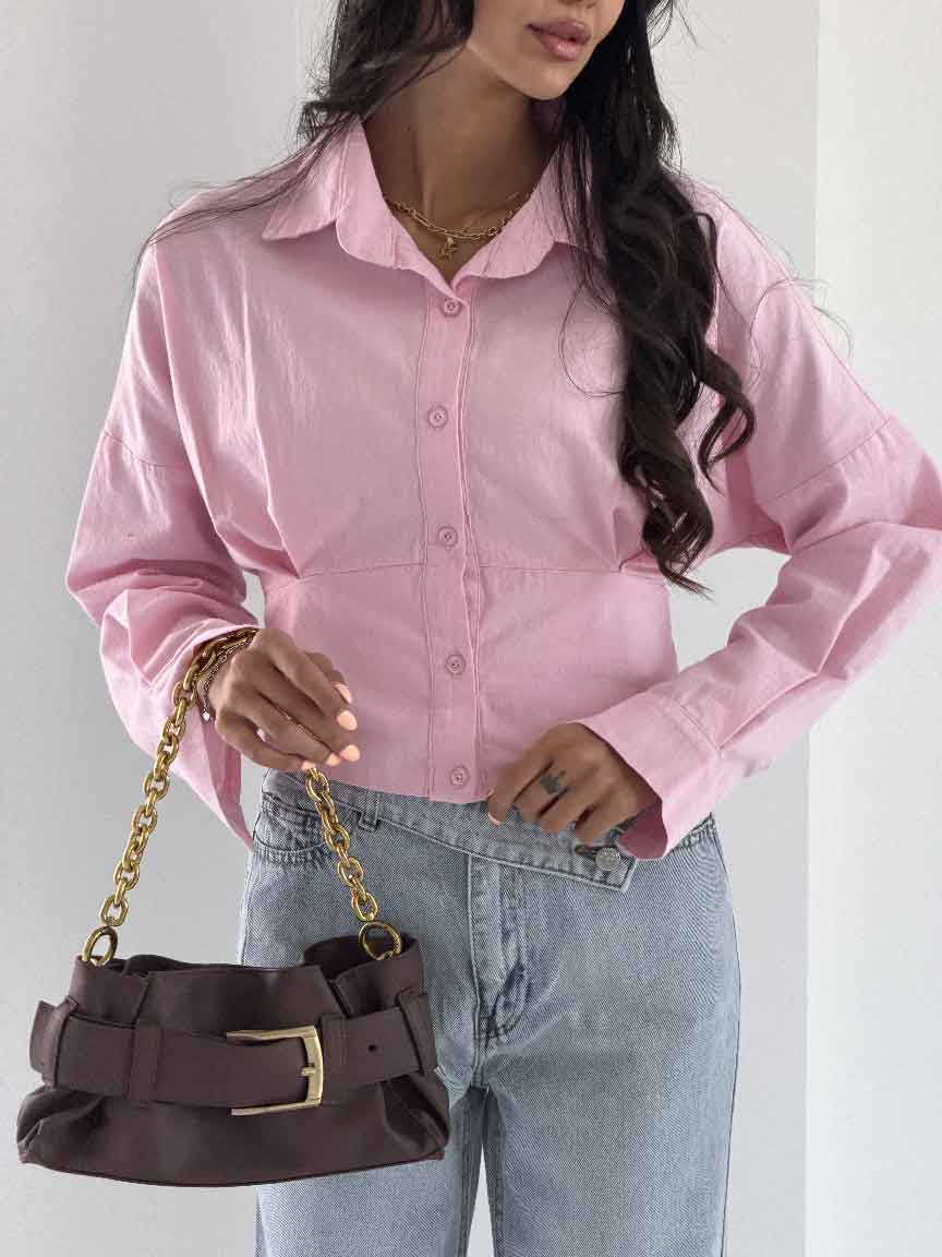 IMG_7193 شومیز لینن نیلا کد 220702 - Image 1