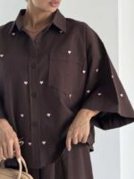 شومیز تک جیب قلبی کد 220716 - Image 24