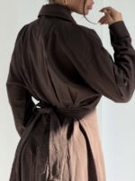 پیراهن لینن دکمه دار کد 240177 - Image 7